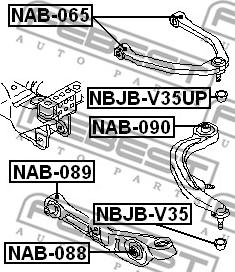 Febest NAB-090 - Tukivarren hela inparts.fi