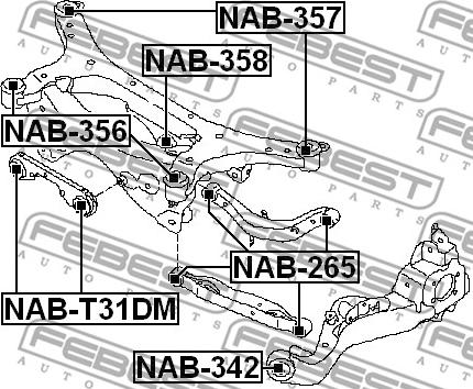 Febest NAB-356 - Akselinripustus inparts.fi