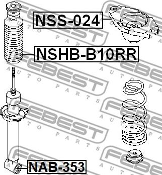 Febest NAB-353 - Holkki, iskunvaimennin inparts.fi