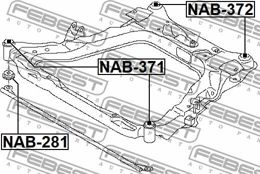 Febest NAB-371 - Akselinripustus inparts.fi