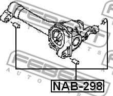 Febest NAB-298 - Kiinnitys, tasauspyörästö inparts.fi