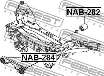 Febest NAB-282 - Kiinnitys, tasauspyörästö inparts.fi