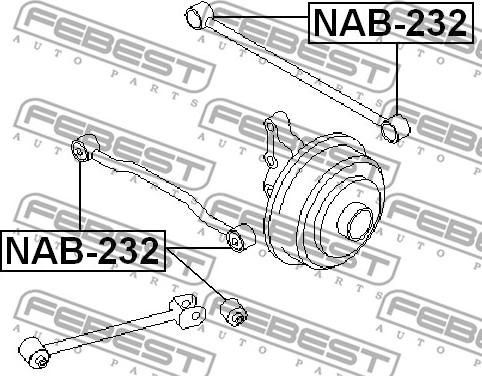 Febest NAB-232 - Tukivarren hela inparts.fi