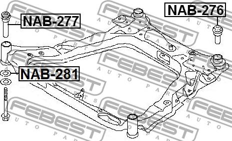 Febest NAB-277 - Akselinripustus inparts.fi