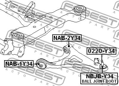 Febest NAB-2Y34 - Tukivarren hela inparts.fi