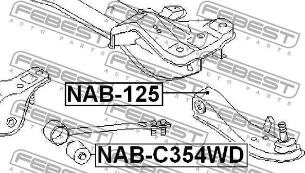 Febest NAB-C354WD - Tukivarren hela inparts.fi