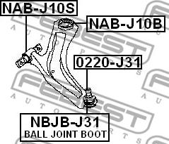 Febest NAB-J10B - Tukivarren hela inparts.fi