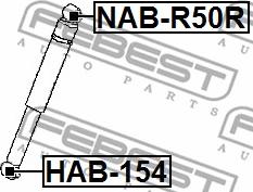 Febest NAB-R50R - Holkki, iskunvaimennin inparts.fi