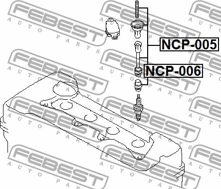 Febest NCP-006 - Pistoke, sytytyspuola inparts.fi