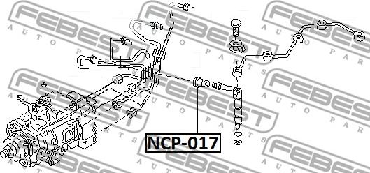 Febest NCP-017 - Tiiviste, suuttimen pidin inparts.fi