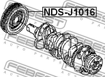 Febest NDS-J1016 - Hihnapyörä, kampiakseli inparts.fi