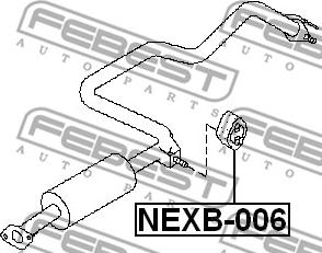 Febest NEXB-006 - Pidike, pakoputkisto inparts.fi