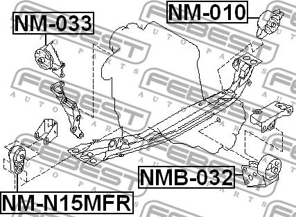 Febest NM-010 - Moottorin tuki inparts.fi