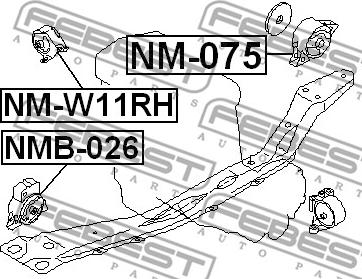 Febest NMB-026 - Moottorin tuki inparts.fi