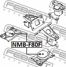 Febest NMB-F80F - Moottorin tuki inparts.fi