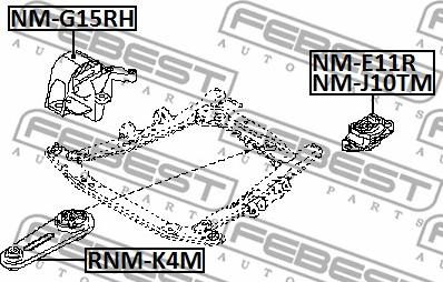 Febest NM-G15RH - Moottorin tuki inparts.fi