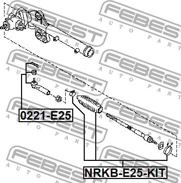 Febest NRKB-E25-KIT - Paljekumi, ohjaus inparts.fi