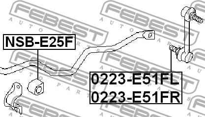 Febest NSB-E25F - Laakerin holkki, vakaaja inparts.fi