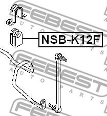 Febest NSB-K12F - Laakerin holkki, vakaaja inparts.fi