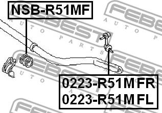 Febest NSB-R51MF - Laakerin holkki, vakaaja inparts.fi