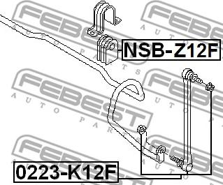 Febest NSB-Z12F - Laakerin holkki, vakaaja inparts.fi