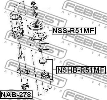 Febest NSHB-R51MF - Suojus / palje, iskunvaimentaja inparts.fi