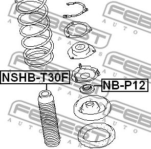 Febest NSHB-T30F - Suojus / palje, iskunvaimentaja inparts.fi