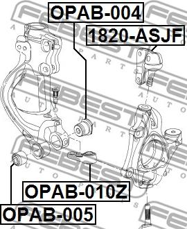 Febest OPAB-010Z - Tukivarren hela inparts.fi