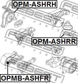 Febest OPM-ASHRH - Moottorin tuki inparts.fi