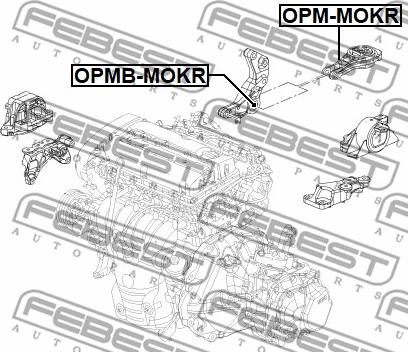 Febest OPM-MOKR - Moottorin tuki inparts.fi