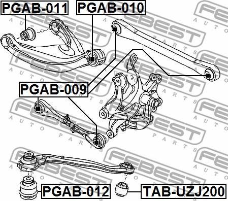 Febest PGAB-010 - Tukivarren hela inparts.fi