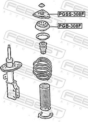 Febest PGSS-308F - Jousijalan tukilaakeri inparts.fi