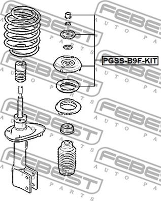 Febest PGSS-B9F-KIT - Jousijalan tukilaakeri inparts.fi