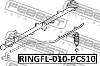 Febest RINGFL-010-PCS10 - Tiivisterengas, ruiskutusventtiili inparts.fi