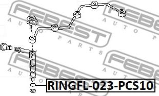 Febest RINGFL-023-PCS10 - Tiivisterengas, ruiskutusventtiili inparts.fi