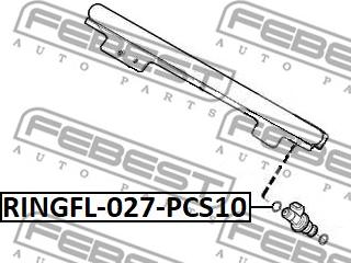 Febest RINGFL-027-PCS10 - Tiivisterengas, ruiskutusventtiili inparts.fi