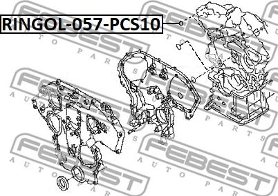 Febest RINGOL-057-PCS10 - Tiiviste, jakopäänkotelon kansi inparts.fi