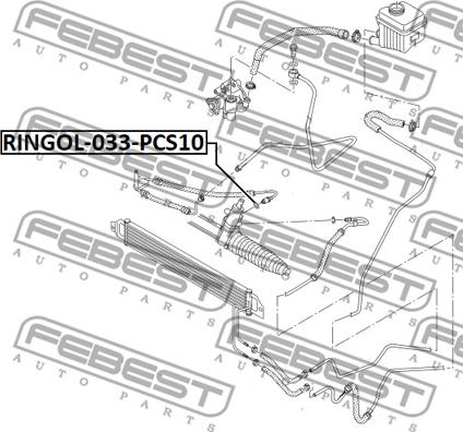 Febest RINGOL-033-PCS10 - Akselitiiviste, servopumppu inparts.fi