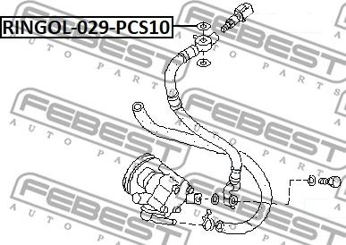 Febest RINGOL-029-PCS10 - Akselitiiviste, servopumppu inparts.fi