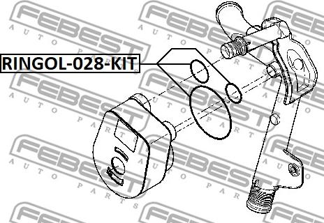 Febest RINGOL-028-KIT - Tiivistesarja, öljynjäähdytin inparts.fi