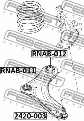 Febest RNAB-011 - Tukivarren hela inparts.fi