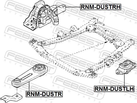 Febest RNM-DUSTLH - Vaihteiston ripustus inparts.fi