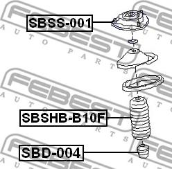 Febest SBD-004 - Vaimennuskumi, jousitus inparts.fi