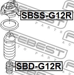 Febest SBD-G12R - Vaimennuskumi, jousitus inparts.fi