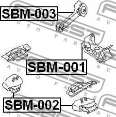 Febest SBM-002 - Moottorin tuki inparts.fi