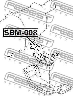 Febest SBM-008 - Moottorin tuki inparts.fi