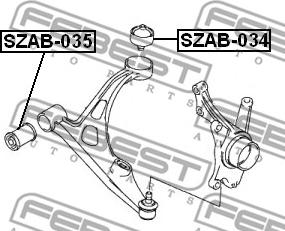 Febest SZAB-034 - Tukivarren hela inparts.fi