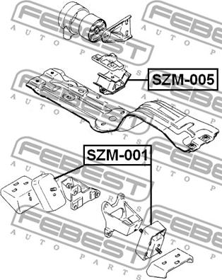 Febest SZM-001 - Moottorin tuki inparts.fi