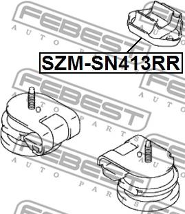 Febest SZM-SN413RR - Moottorin tuki inparts.fi