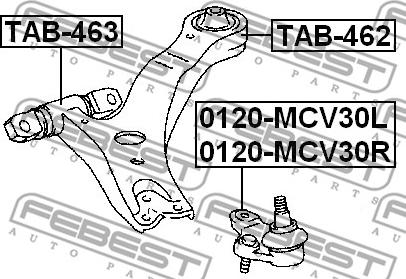 Febest TAB-463 - Tukivarren hela inparts.fi